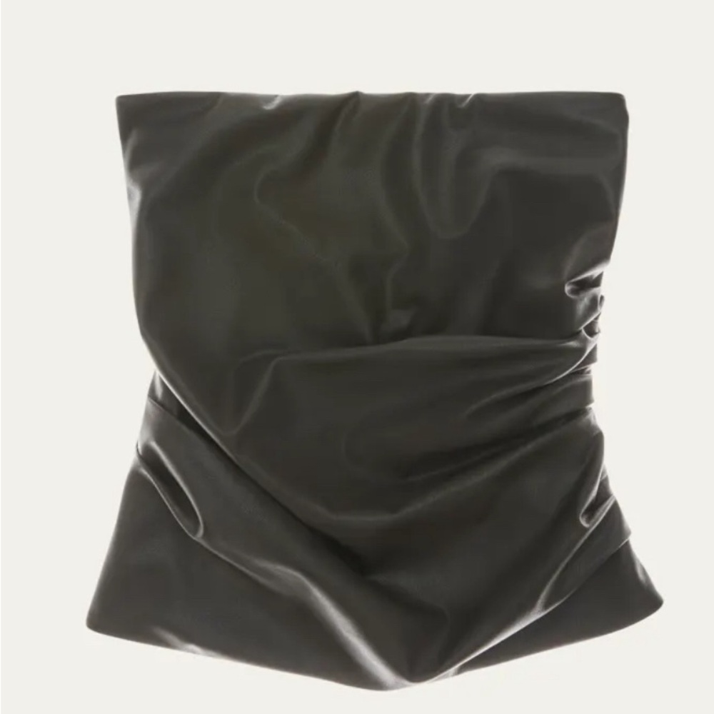 Zara faux leather tube top